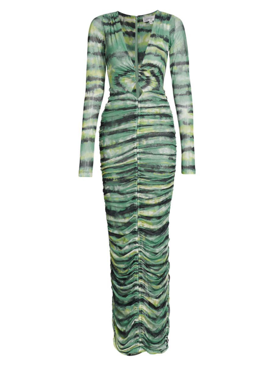 Crimson Tie-Dye Keyhole Body-Con Dress | Saks Fifth Avenue