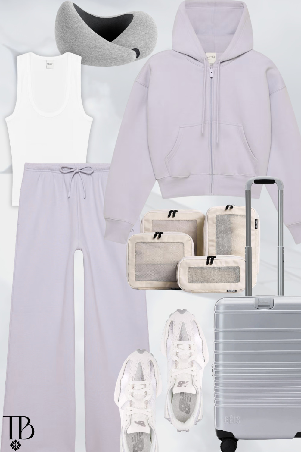 Soft lilac for the ultimate cozy-cute travel day 💜✈️ This matching set with crisp white sneakers and sleek luggage is comfy, polished, and ready for takeoff.

 

 #LTKgrwm #LTKootd #LTKTravel