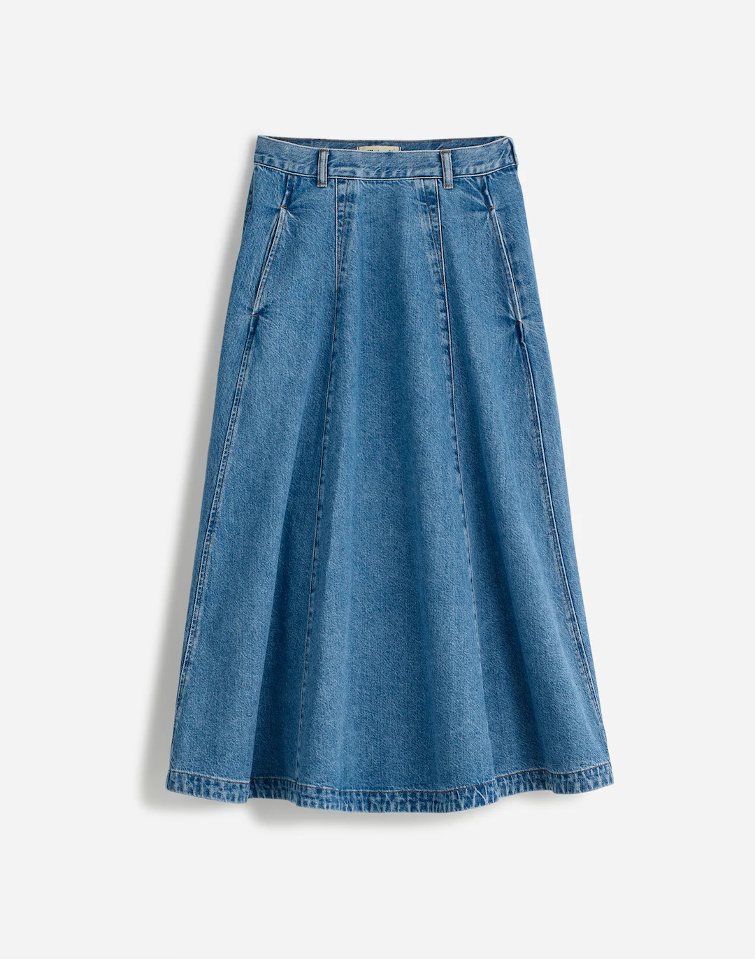 Denim Circle Midi Skirt in Java Wash | Madewell