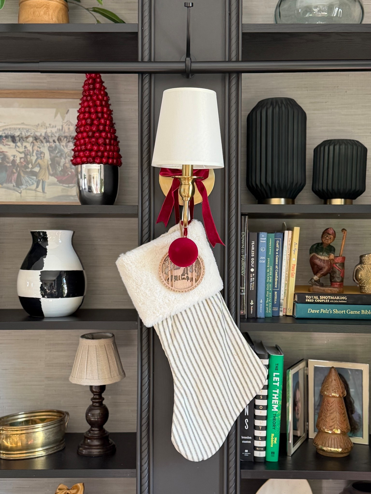 Holiday decorating shelves, home library. 

#LTKHoliday #LTKHome #LTKSaleAlert