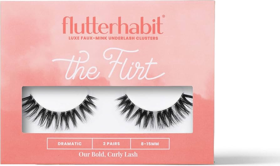 FlutterHabit The Flirt Lashes, 2 Sets of Eyelashes, DIY Cat Eye Lash Extensions, Up to 10 Day Las... | Amazon (US)