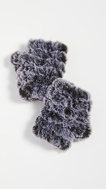 Snowtop Faux Fur Knitted Mandy Mittens | Shopbop