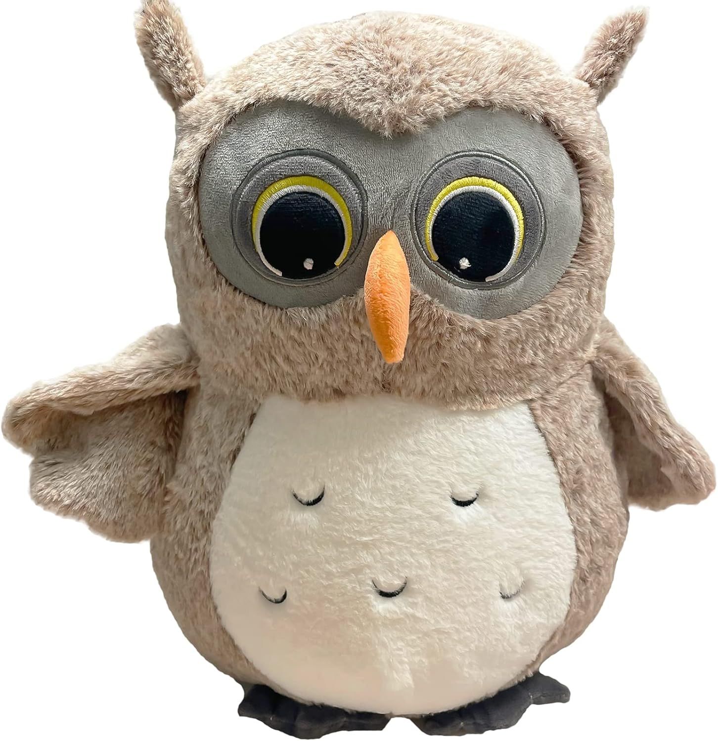 15.7 Inch Chubby Gray Big Owl Stuffed Animals Plush, Adventure Stuffed Owl Toy, Brave Boy's and G... | Amazon (US)