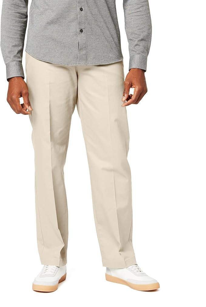 Dockers Men's Classic Fit Signature Khaki Lux Cotton Stretch Pants | Amazon (US)