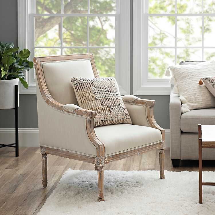 McKenna Solid Cream Accent Chair | Kirkland's Home