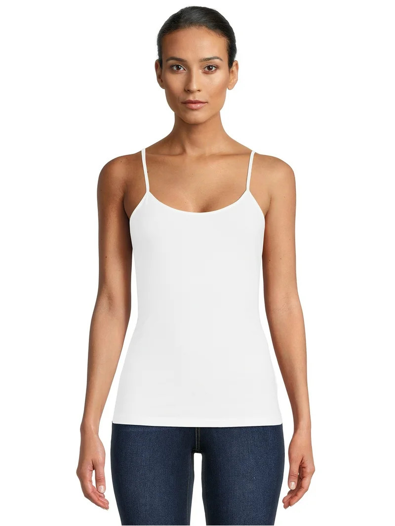 Time and Tru Women's Cami with Adjustable Straps, Sizes XS-XXXL | Walmart (US)