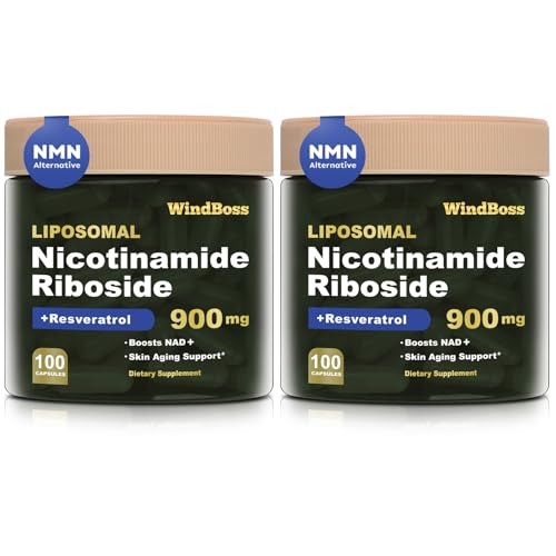 Windboss.NAD Supplement, Liposomal NAD Nicotinamide Riboside Resveratrol 900mg Resveratrol, Quercetin, NAD Resveratrol Supplement for Anti-Aging, Energy, Focus - 100 Capsules* 2 Pcs | Amazon (US)