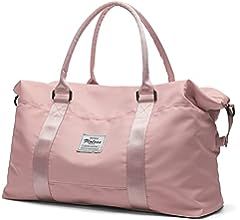 HYC00 Travel Duffel Bag, Sports Tote Gym Bag, Shoulder Weekender Overnight Bag for Women,Pink | Amazon (US)