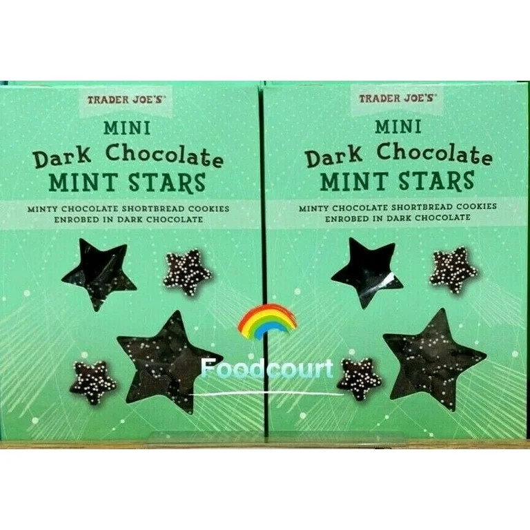 2 Packs Trader Joe’s Mini Dark Chocolate Mint Stars Cookies 10 oz Each | Walmart (US)