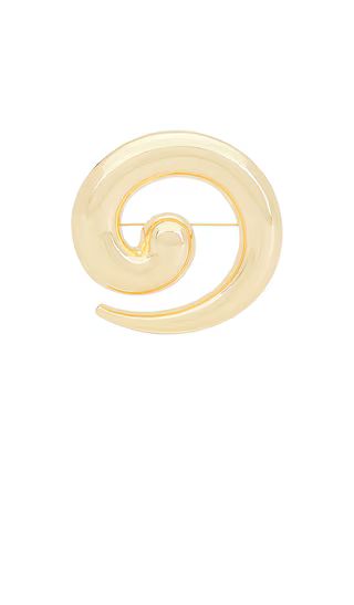 Swirl Brooch in Gold | Revolve Clothing (Global)