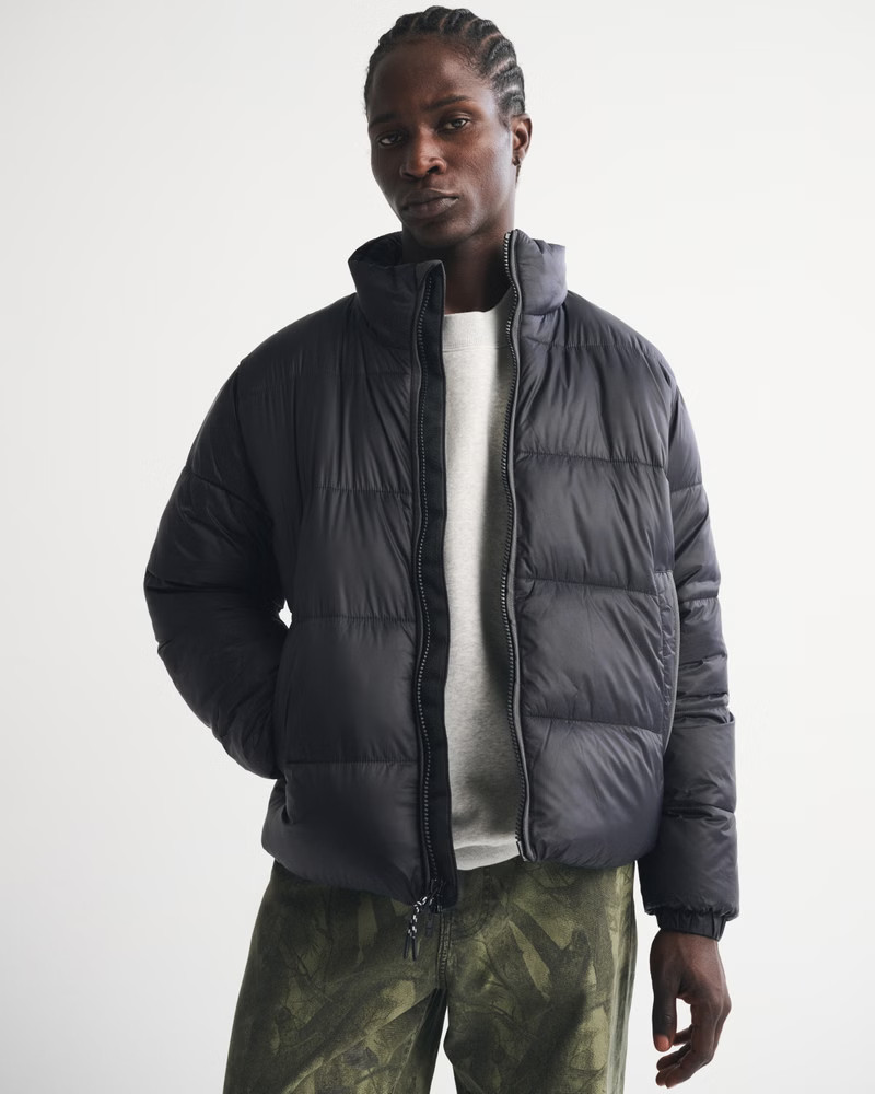 Men's A&F AirCloud Mockneck Puffer | Men's Coats & Jackets | Abercrombie.com | Abercrombie & Fitch (UK)