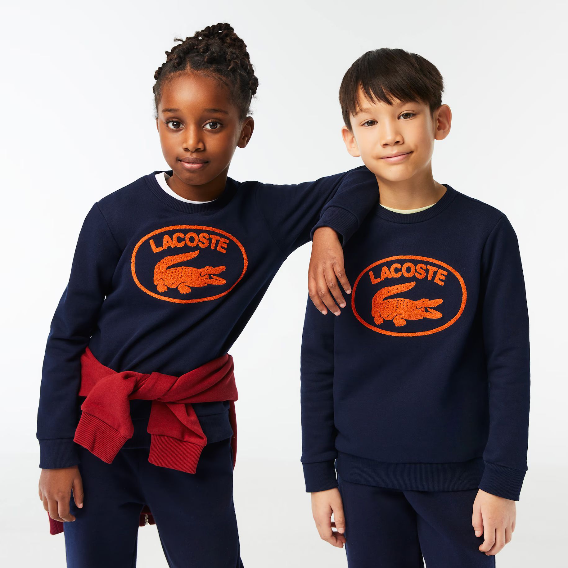 Kids' Contrast Branded Colorblock Sweatshirt | Lacoste (US)