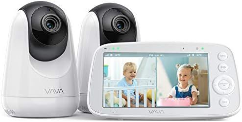 VAVA Baby Monitor Split View, 5" 720P Video Baby Monitor with 2 Cameras, Audio and Visual Monitor... | Amazon (US)