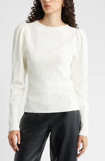 Lacy Open Stitch Sweater | Nordstrom