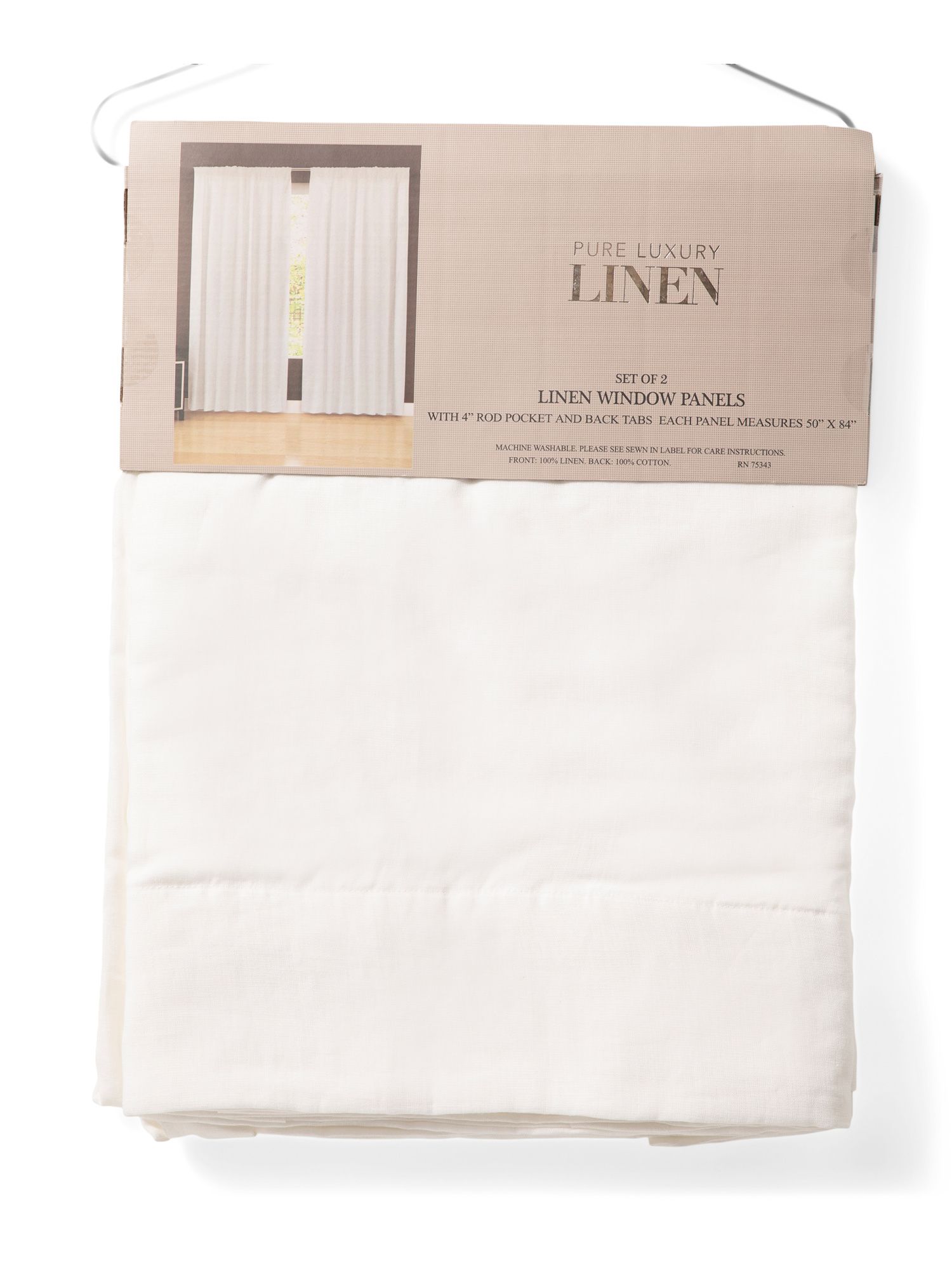 Set Of 2 50x84 Washed Linen Window Panels | TJ Maxx