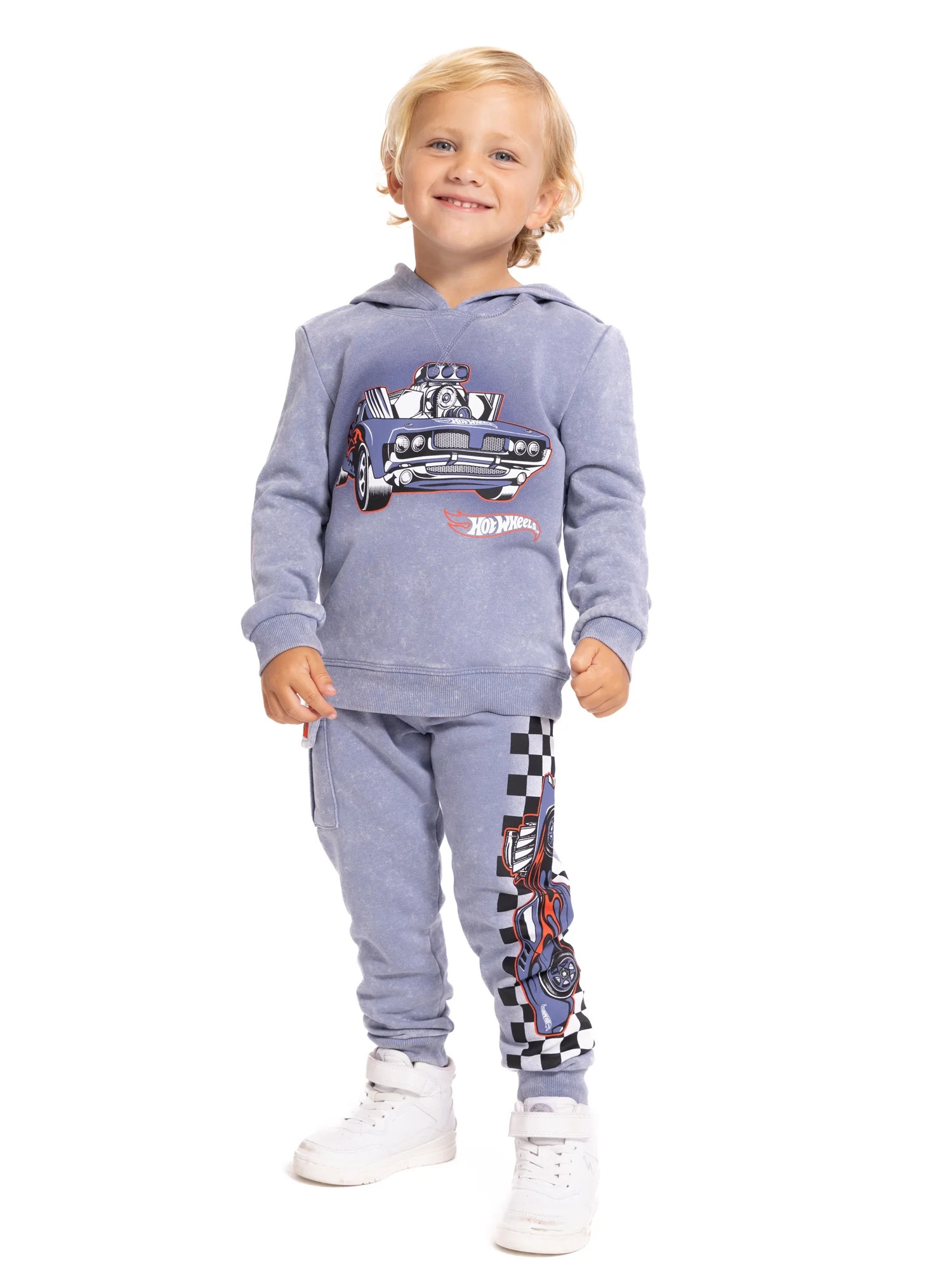 Hot Wheels Toddler Boys Hooded Graphic Sweatshirt and Jogger Pants Set, 2-Piece, Sizes 12M-5T | Walmart (US)