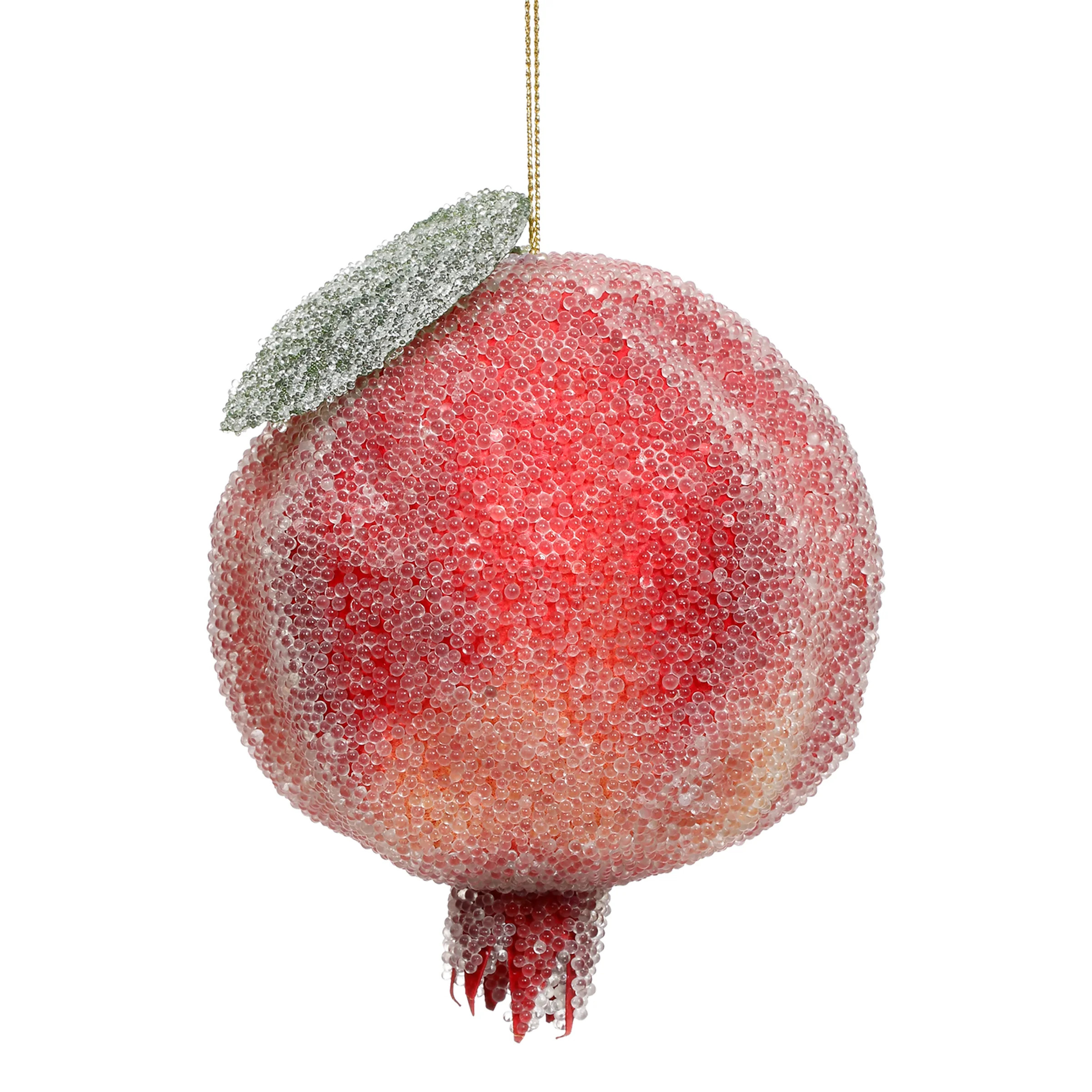 Frosted Pomegranate Ornament , Box Of 6 - 4 Inches | Wayfair North America