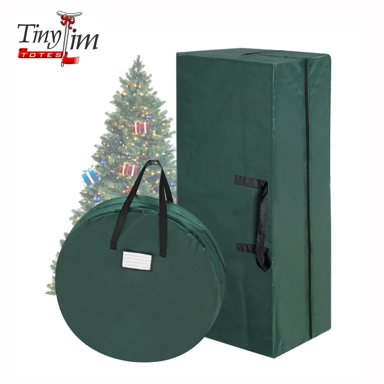 Tiny Tim Totes 2-Piece Christmas Tree and Wreath Storage Containers Set | Walmart (US)