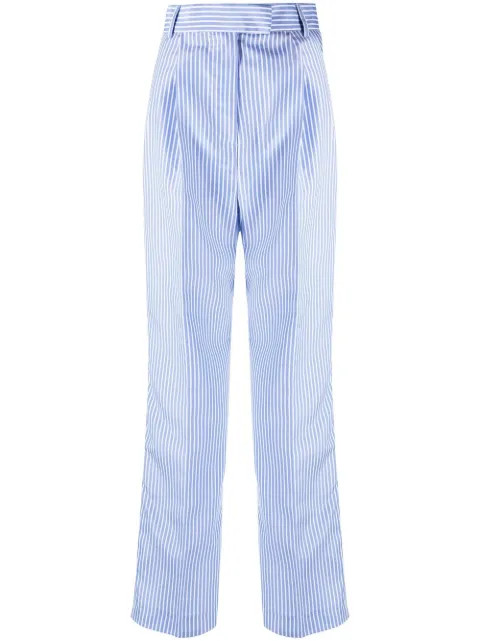 Frankie Shop Bea Pinstripe straight-leg Trousers - Farfetch | Farfetch Global