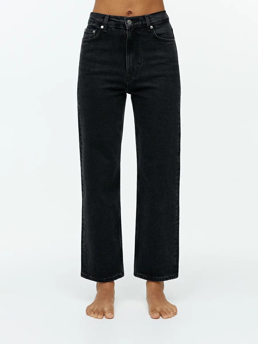 ROSE Cropped Straight Stretch Jeans | ARKET (US&UK)