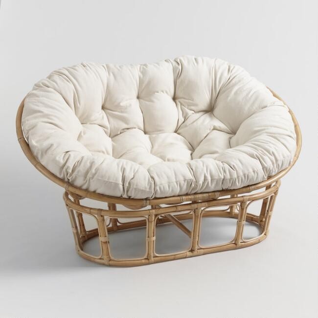Speckled Oatmeal Elora Double Papasan Chair Cushion | World Market