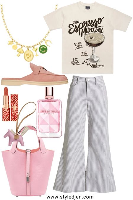 Cute outfit idea - stripe pants, Loro piana mules, espresso martini tee



#LTKfindsunder50 #LTKfindsunder100 #LTKSeasonal