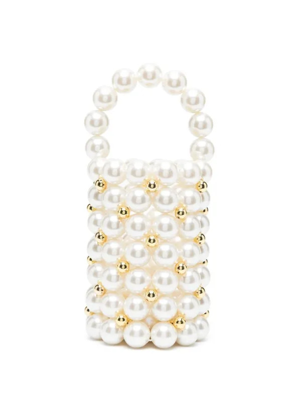 faux pearl-embellished shoulder bag | Farfetch Global