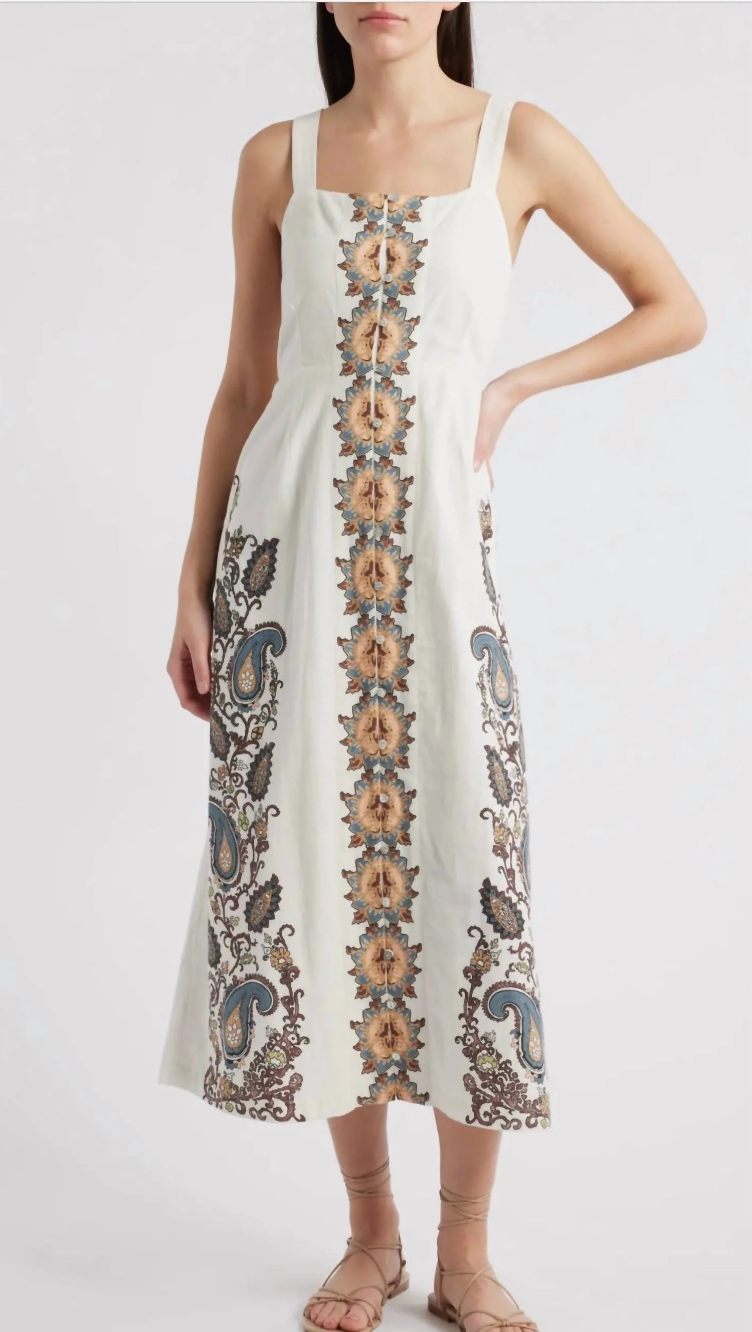 Jolene Ankle Dress In Veneto Paisley | Shop Simon