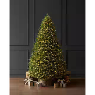 9  ft. Eastcastle Twinkling Balsam Fir LED Pre-Lit Artificial Christmas Tree | The Home Depot