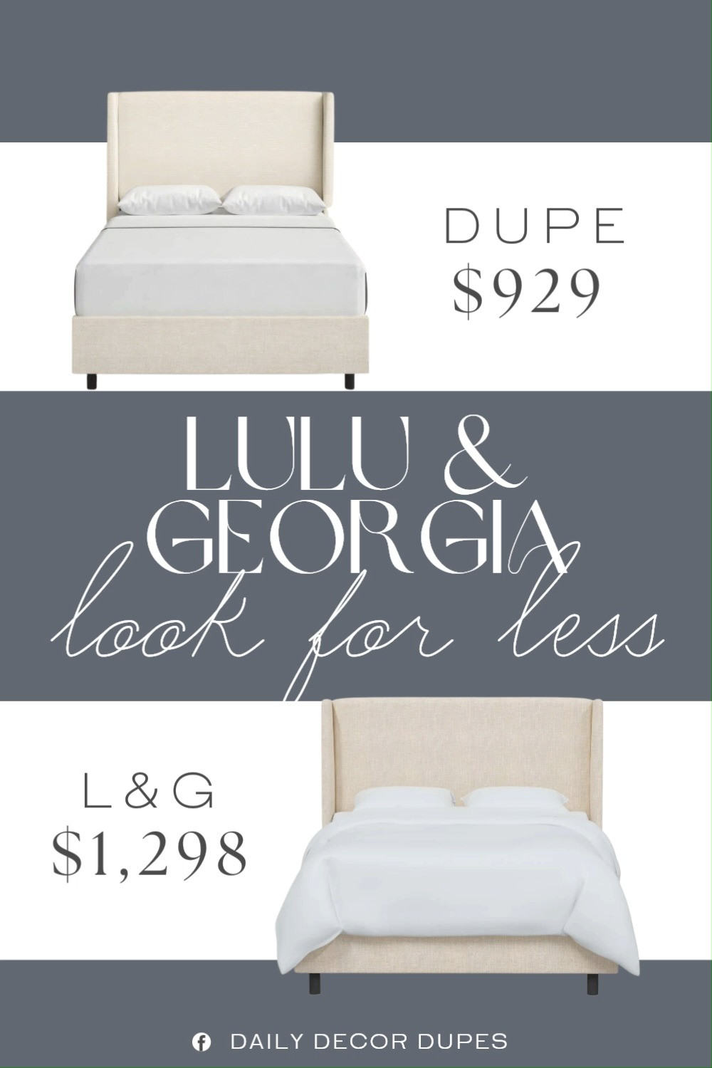 Inspired by Lulu & Georgia Bed. Modern Upholstered Bed Frame. Curved Wingback Bed Frame. Mid-Century Modern Bed Frame. Contemporary Upholstered Bed. Elegant Modern Platform Bed. Neutral Bedroom Bed. Modern Bedroom Bed. 

Home more affordable option find copy cat similar look for less budget friendly affordable cheap cheaper beautiful pretty. Clearance sale coupon code discount code promo code luxury lookalike look a like Inspo inspiration inspired by idea ideas Love like these? I share multiple every day in my FB group.
#luluandgeorgiainspired #bedframe #upholsteredbed #curvedheadboard #wingbackbed #bedroominspo #furniturefinds 

 #LTKHome