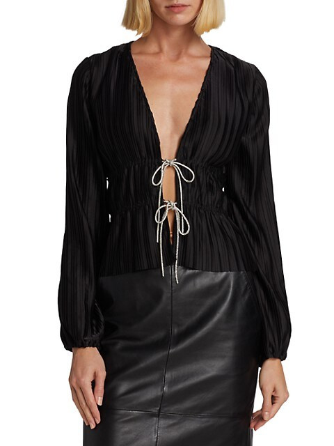 Wayf Payton Tie-Front Blouse | Saks Fifth Avenue