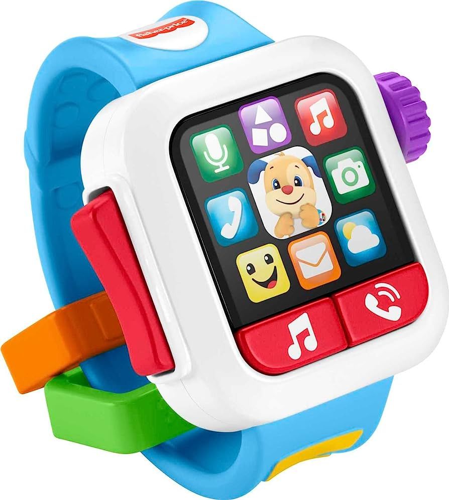Fisher-Price Laugh & Learn Baby To Toddler Toy Time To Learn Smartwatch With Lights & Music For P... | Amazon (US)