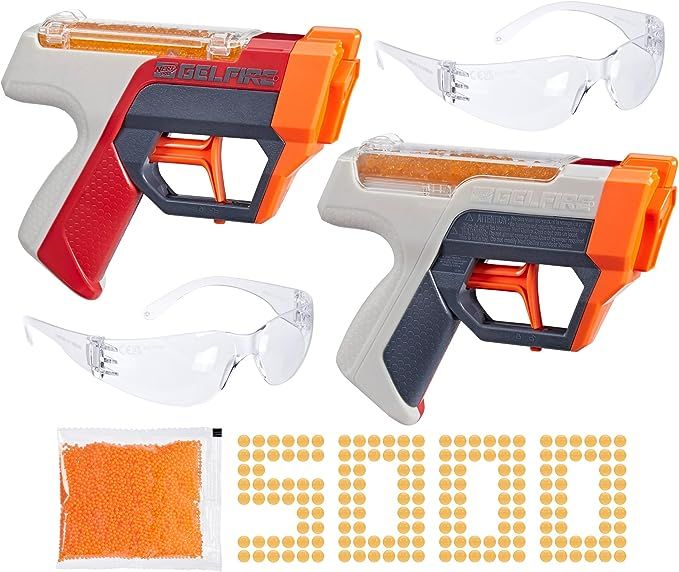 NERF Pro Gelfire Dual Wield Pack, 2 Blasters, No-Prime Firing, 5000 Gelfire Rounds, 2X 100 Round ... | Amazon (US)