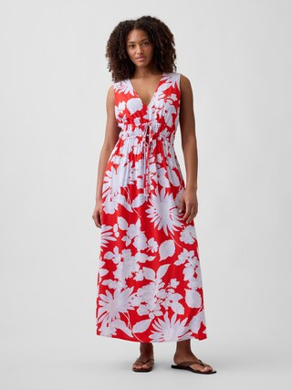 Sleeveless Tie-Front Maxi Dress | Gap Factory