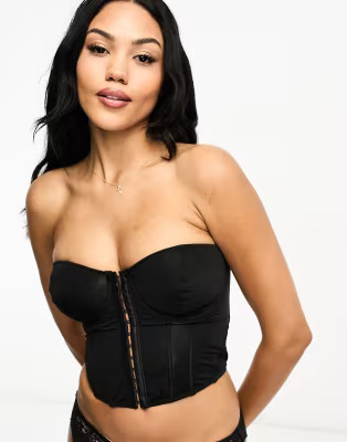 We Are We Wear Fuller Bust corset bra in black | ASOS (Global)