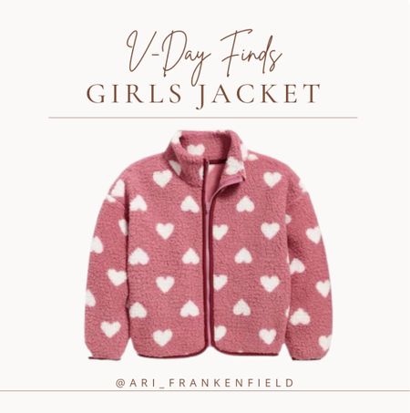 This little girls Sherpa heart jacket is so cute! #valentines #sale #mom #girls #jacket #hearts 

#LTKstyletip #LTKunder50 #LTKkids