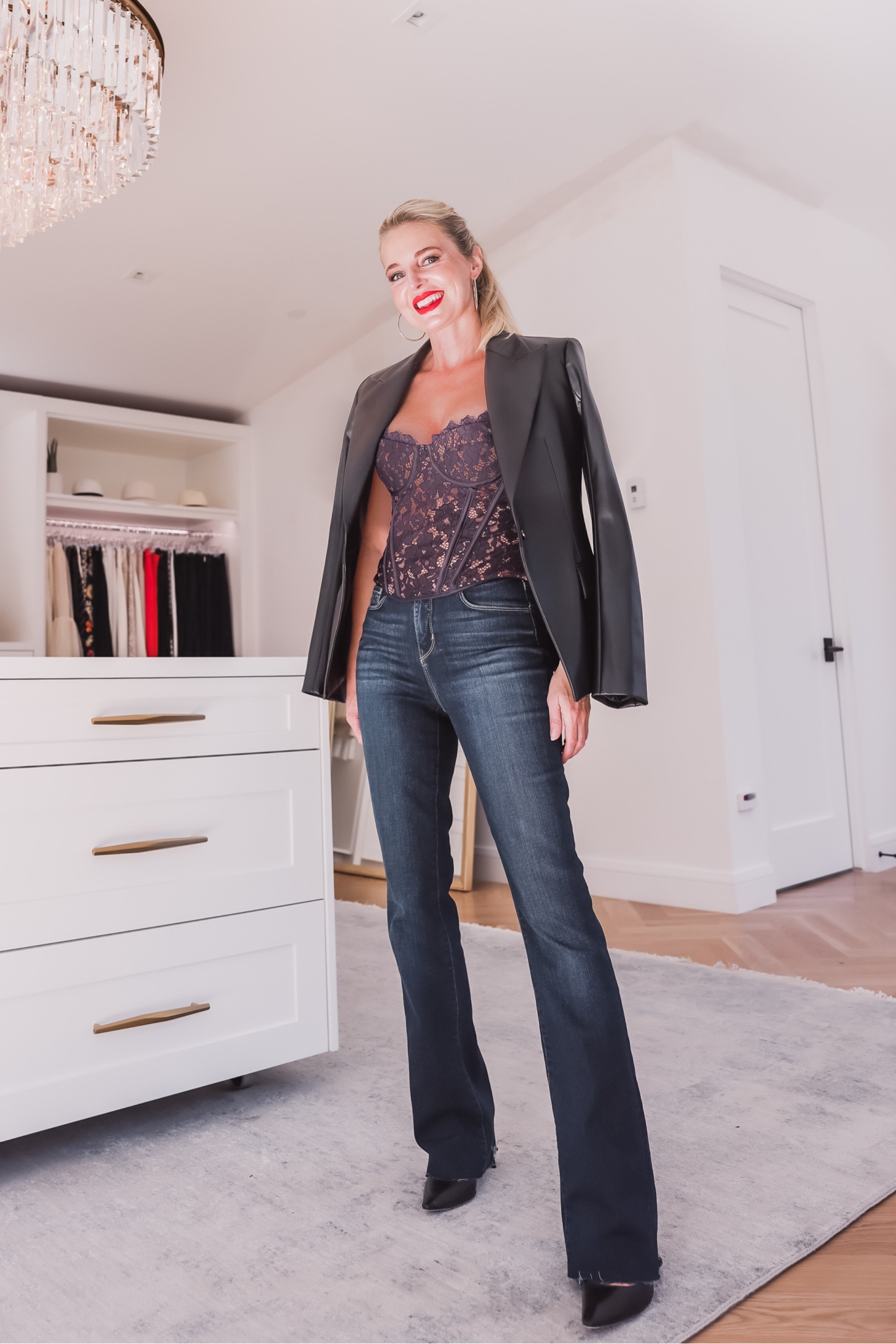 These straight-leg jeans by L’Agence have a raw hem, super high-rise, and are SO flattering. Unfortunately, they keep going in and out of stock so if you see your size grab them. Fit is true to size.

~Erin xo 

#LTKSeasonal #LTKstyletip