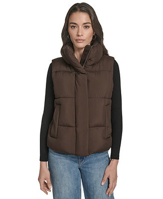 Women's Stand Collar Puffer Vest | Macy's