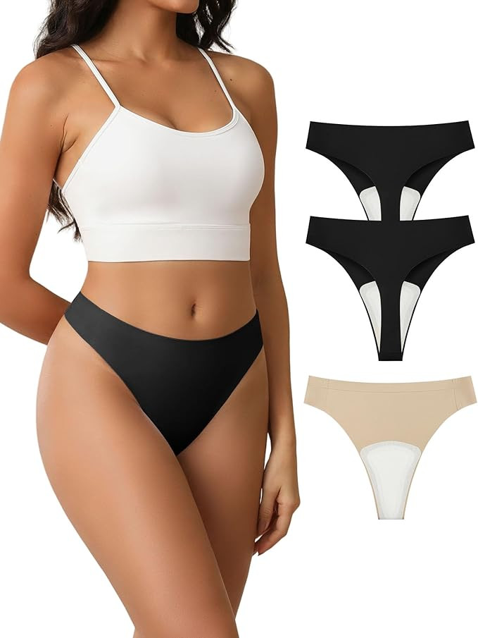 Camel Proof Underwear for Women Seamless Thongs with Camel Concealer Toe No Show Yoga Bikini Work... | Amazon (US)