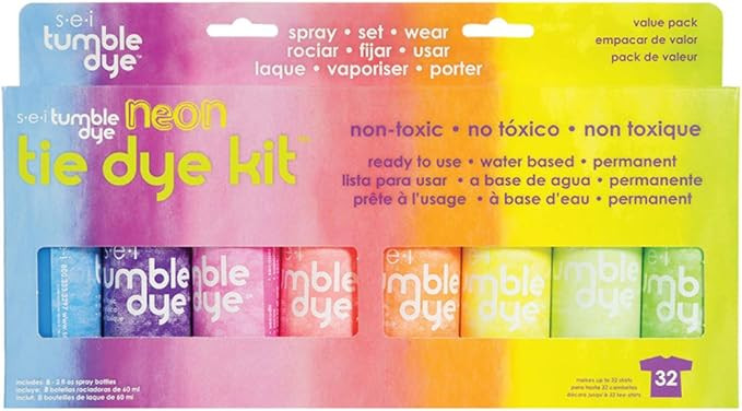 SEI Tumble Dye Craft and Fabric Spray 2oz 8/Pkg-Neon Assorted Colors | Amazon (US)