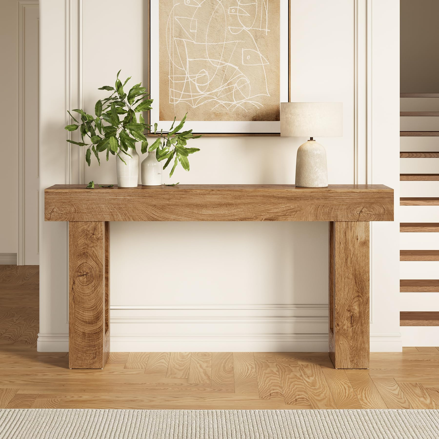 LITTLE TREE 63 Inches Long Console Table for Entryway, Sofa Table Behind Couch, Wooden Entry Tabl... | Amazon (US)