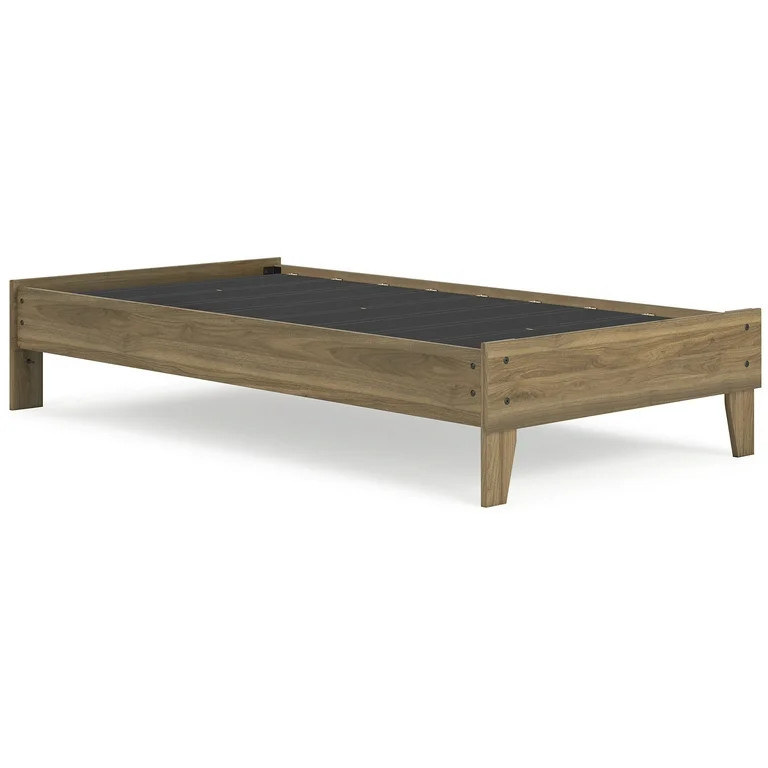 Signature Design by Ashely Deanlow Mid-Century Twin Platform Bed, Honey Brown | Walmart (US)