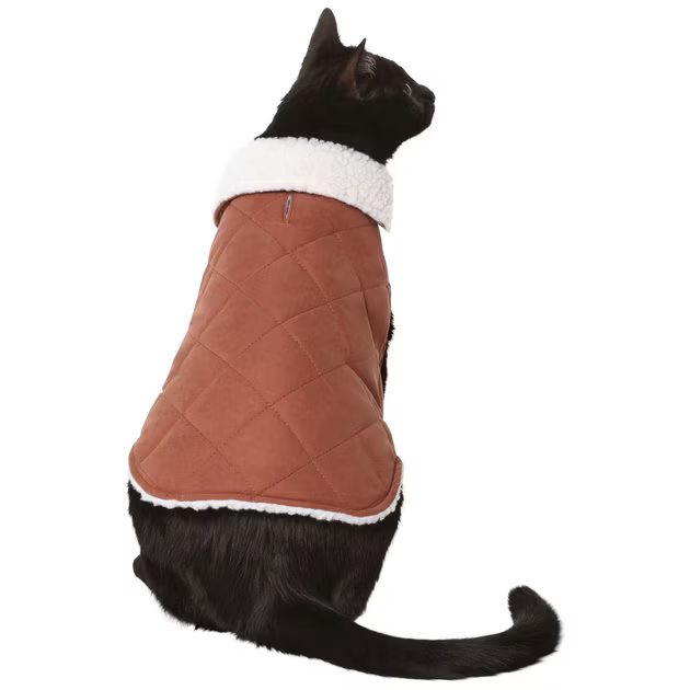 Frisco Fleece Lined Quilted Dog & Cat Coat | Chewy.com