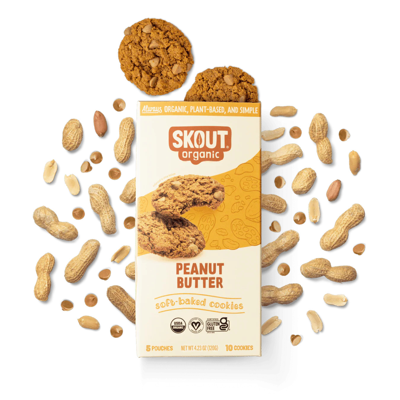 Skout Organic Soft Baked Cookies | Peanut Butter | Skout Organic