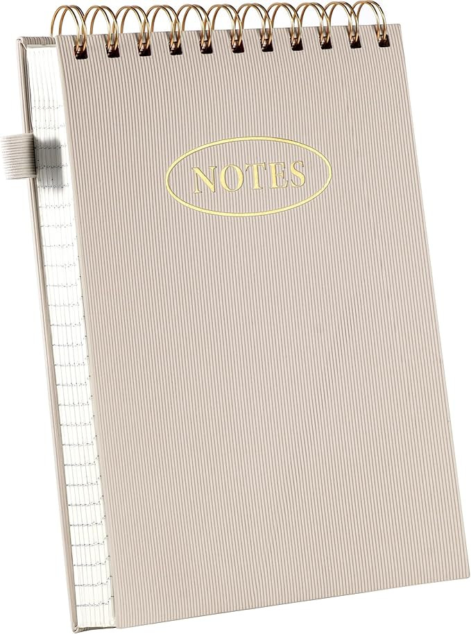 Yoment Top Spiral Notebook 240 Pages Leather Steno Pads 6x9 Top Bound Spiral Notepad 100 GSM Coll... | Amazon (US)
