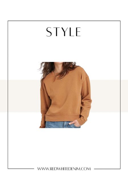 Target Style Fall Tan Cognac Cozy Pullover Crew Sweatshirt 

#LTKunder50 #LTKSeasonal