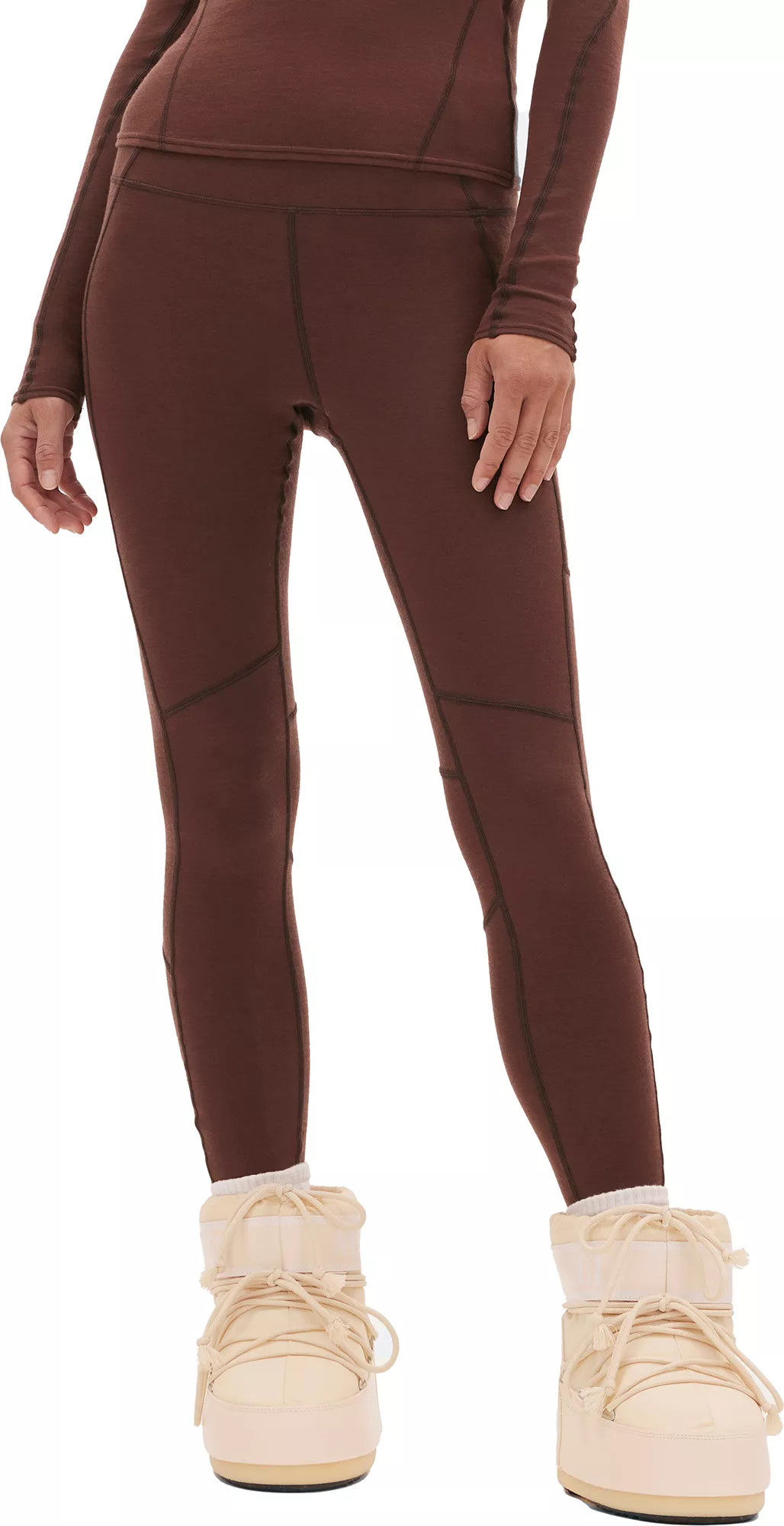 Halfdays Women's Hallie Merino Leggings, Medium, Spiked Cocoa | Dick's Sporting Goods