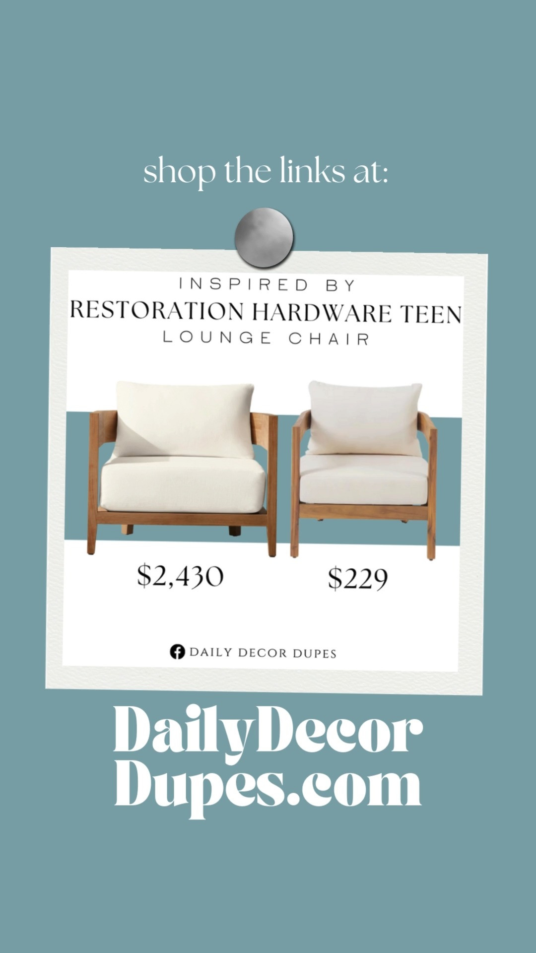 Inspired by Restoration Hardware Teen Lounge Chair. Modern Accent Chair. Mid-Century Inspired Chair. Contemporary Lounge Seating. Minimalist Patio Furniture. Sleek Modern Chair. Affordable Lounge Chair. 

Home more affordable option find copy cat similar look for less budget friendly affordable cheap cheaper beautiful pretty. Clearance sale coupon code discount code promo code luxury lookalike look a like Inspo inspiration inspired by idea ideas Love like these? I share multiple every day in my FB group.
 

 #LTKHoliday #LTKHome #LTKSaleAlert