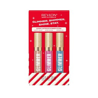 Revlon Merry In A Minute Glimmer. Shimmer. Shine. Stat! 3-Piece Glimmer Gloss Gift Set | CVS Health