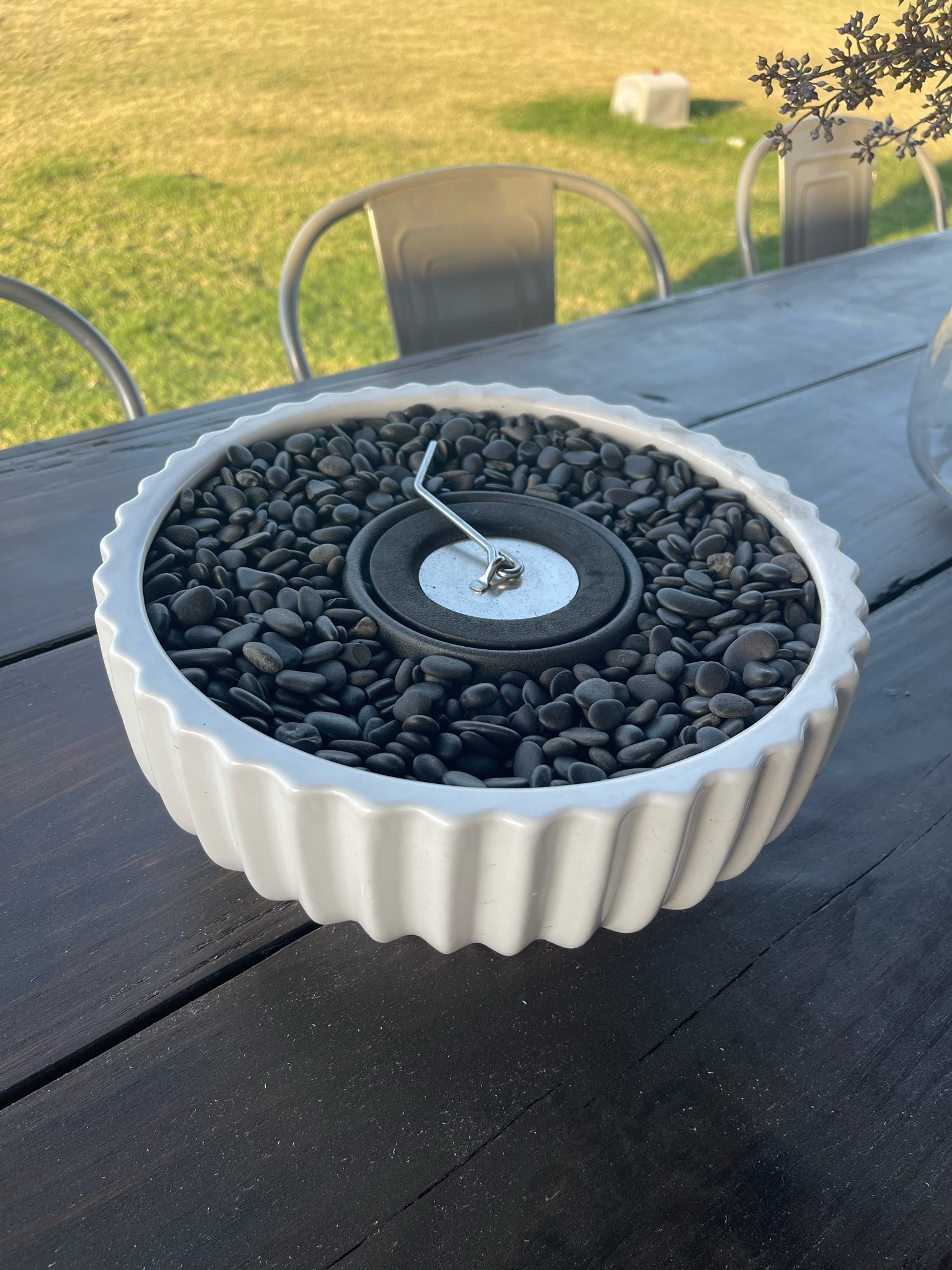 Outdoor. Table fire bowl. DIY fire bowl. Outdoor chairs. 

#LTKHome #LTKFindsUnder50